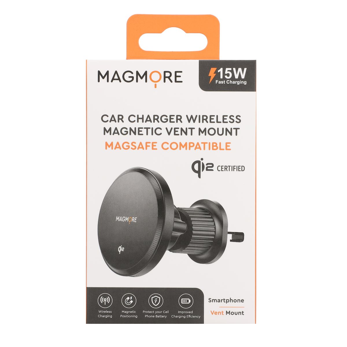 GENERICO - Car Charger Wireless Magnetic Vent Mount Magsafe Compatible