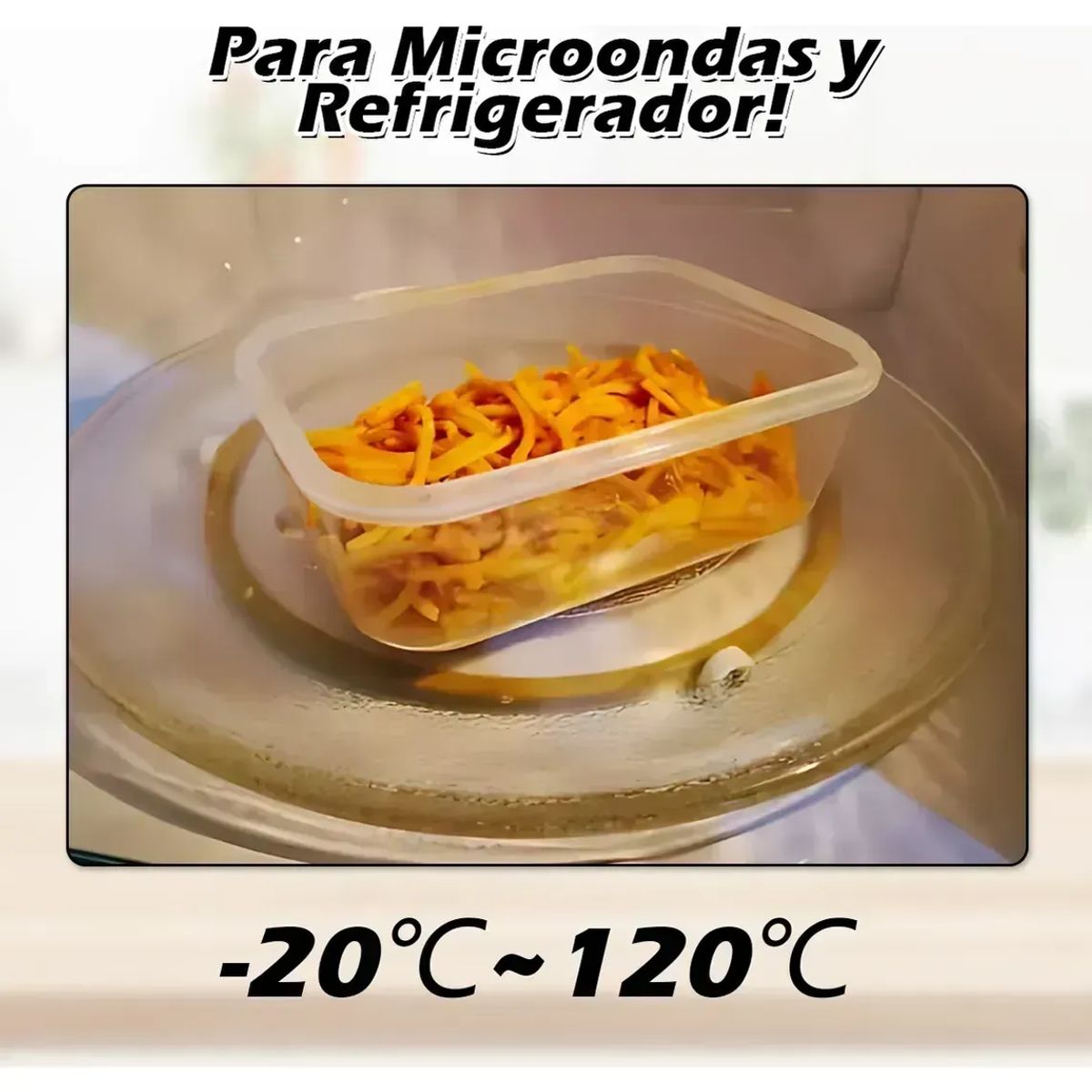 Set 3 Taper Tupper Hermético Comida (0.4l+0.8l+1.4l)gris, marca TNAKIEX - Foto 2