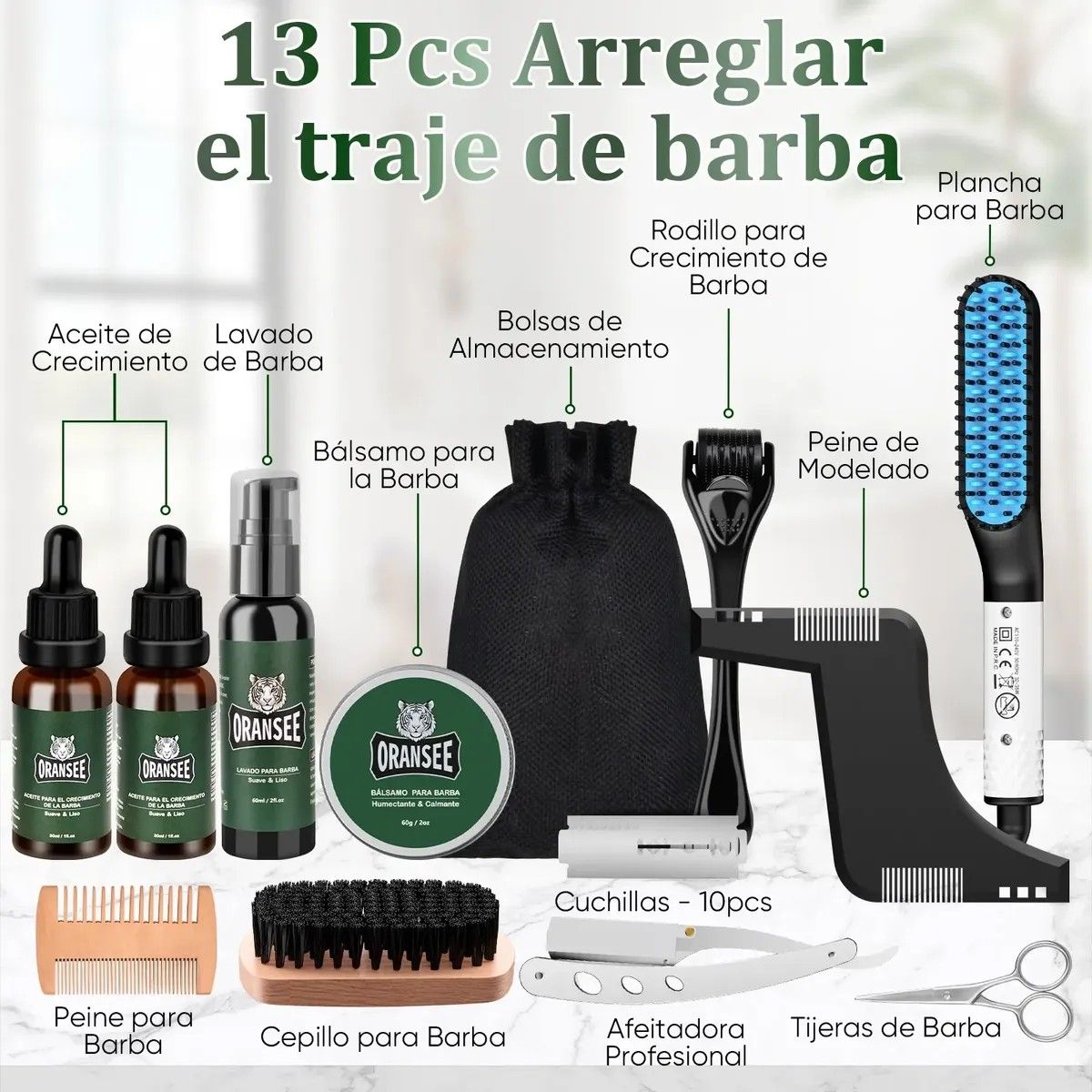 YAYKO - Kit De Barba Con Plancha De Pelocera navaja De Afeitar