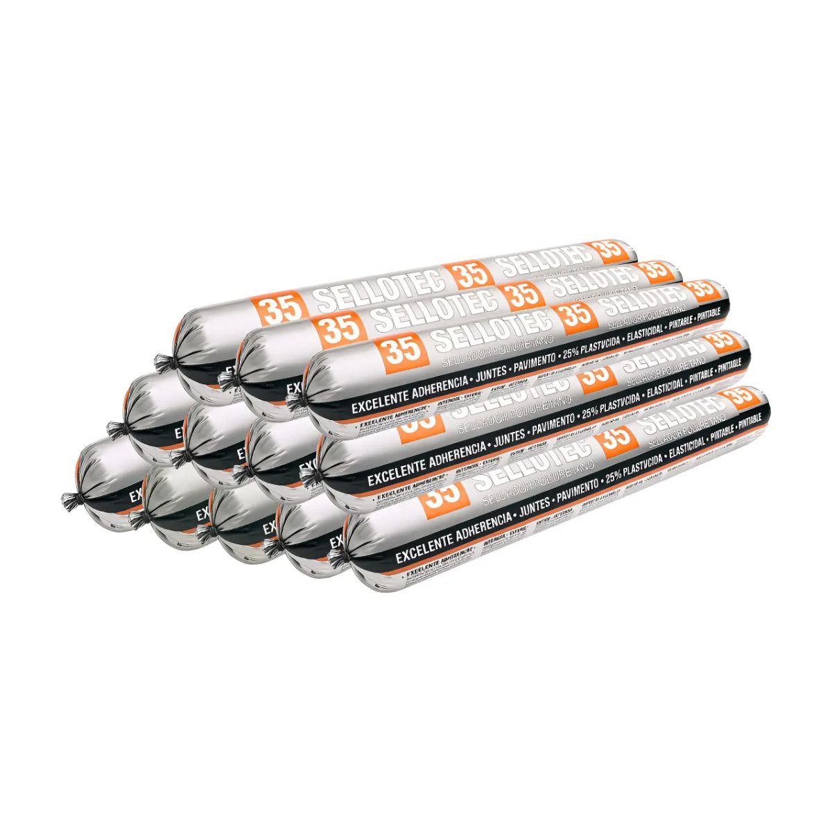 GENERICO - Kit 12 Sello Poliuretano Gris 600ml Sellotec PU3500