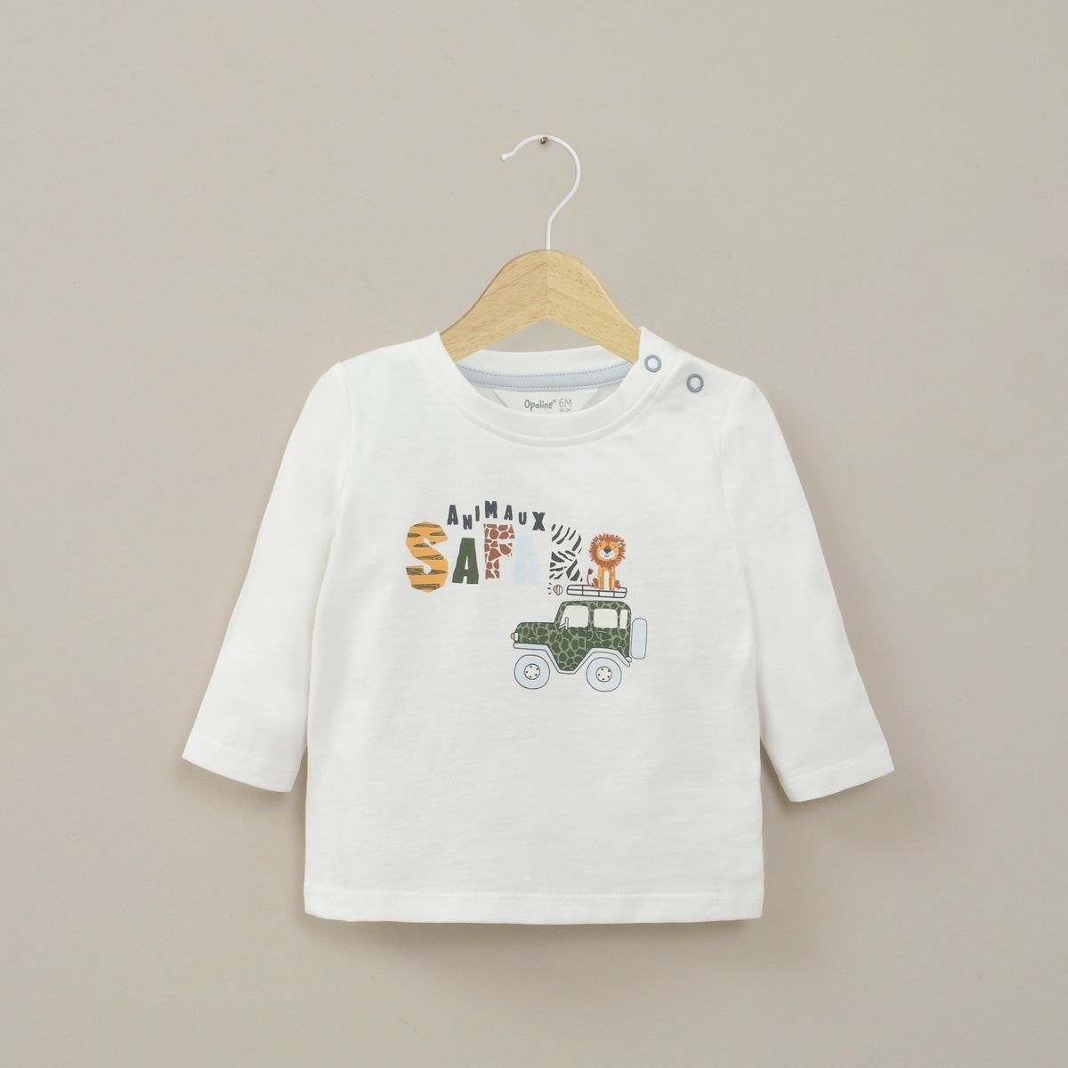 OPALINE - Polera Estampada Blanca Infant Niño