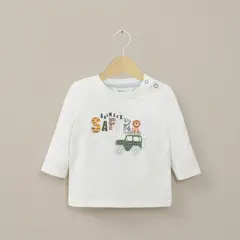 OPALINE - Polera Estampada Blanca Infant Niño