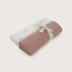 OPALINE - Pack 2 Tuto Muselina Rosado Bebé Niña