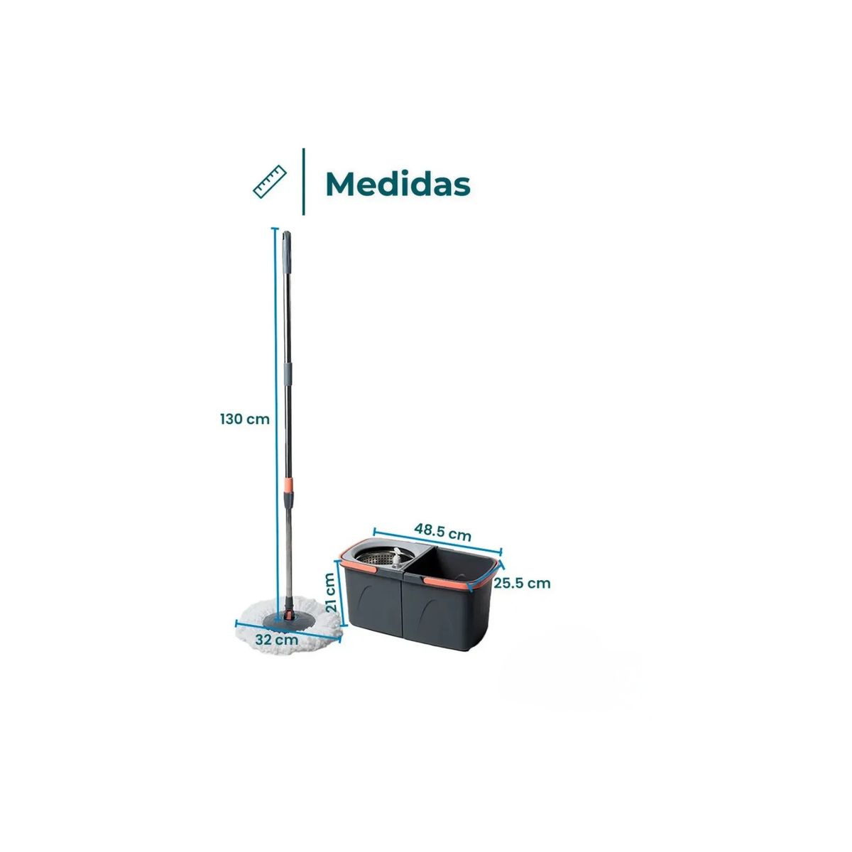 GENERICO - Mopa Trapeador Giratoria 360 Centrifugadora