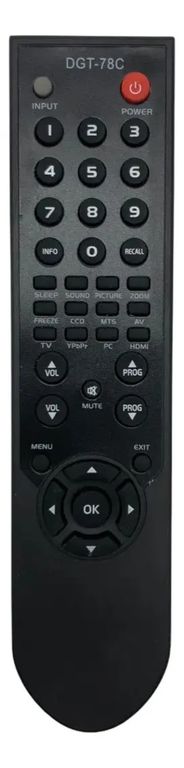 GENERICO CONTROL REMOTO COMPATIBLE CON TV ANTIGUA IRT MASTER-G+PILAS