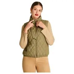 LORENZO DI PONTTI - Parka Verde Sin Mangas Acolchada con Forro