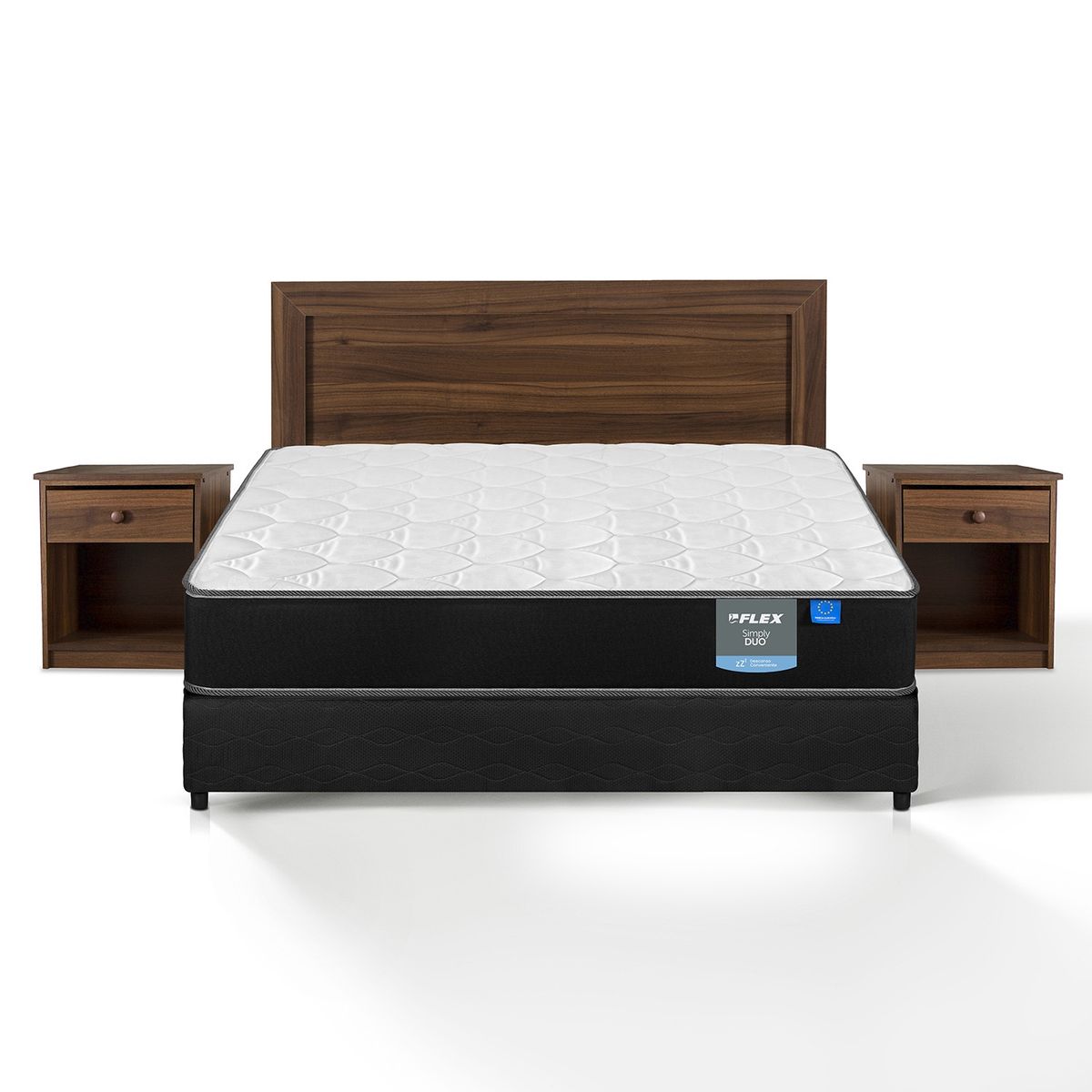 FLEX - Cama Americana Simply Duo 2 Plazas + Set Asturias Flex