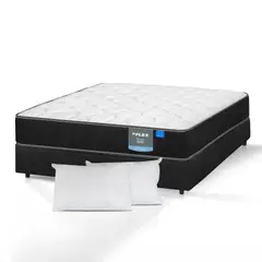 FLEX - Cama Americana Simply Duo 2 Plazas + Almohadas