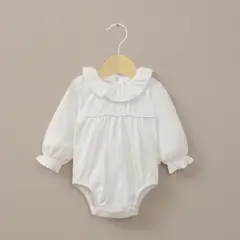OPALINE - Bombacho Manga Larga Blanco Bebé Niña