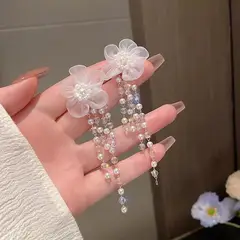LUX JOYAS - AROS ALEACIÓN FLOR ORG PERLAS