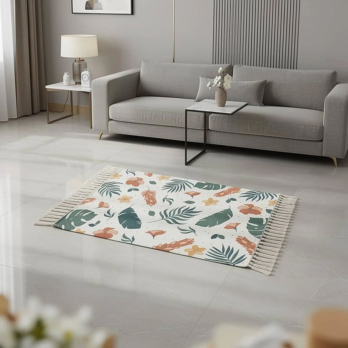 GENERICO - SET DE 2 BAJADAS DE CAMAS DECORATIVAS 60x90cm 12