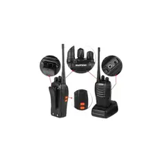GENERICO - Pack 2 Radios Walkie Talkie Baofeng Portátiles - Comunicaciones de Largo Alcance