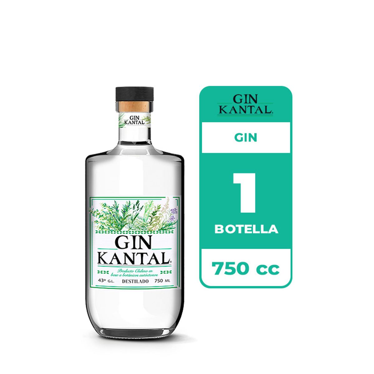 KANTAL - Gin Kantal 43° 750 cc
