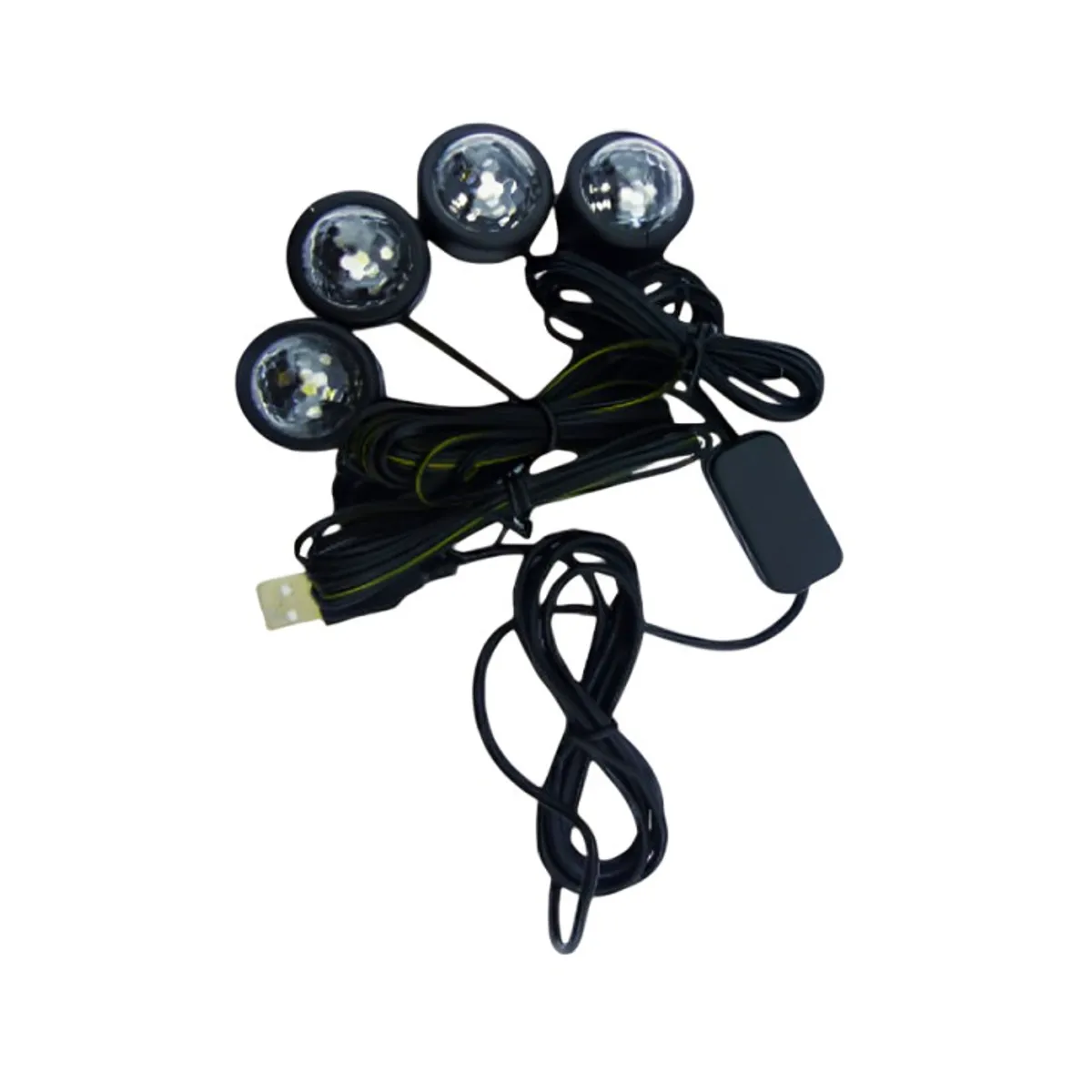 GENERICO - Tira Led Magic Rgb Para Interior Del Auto X4 5V