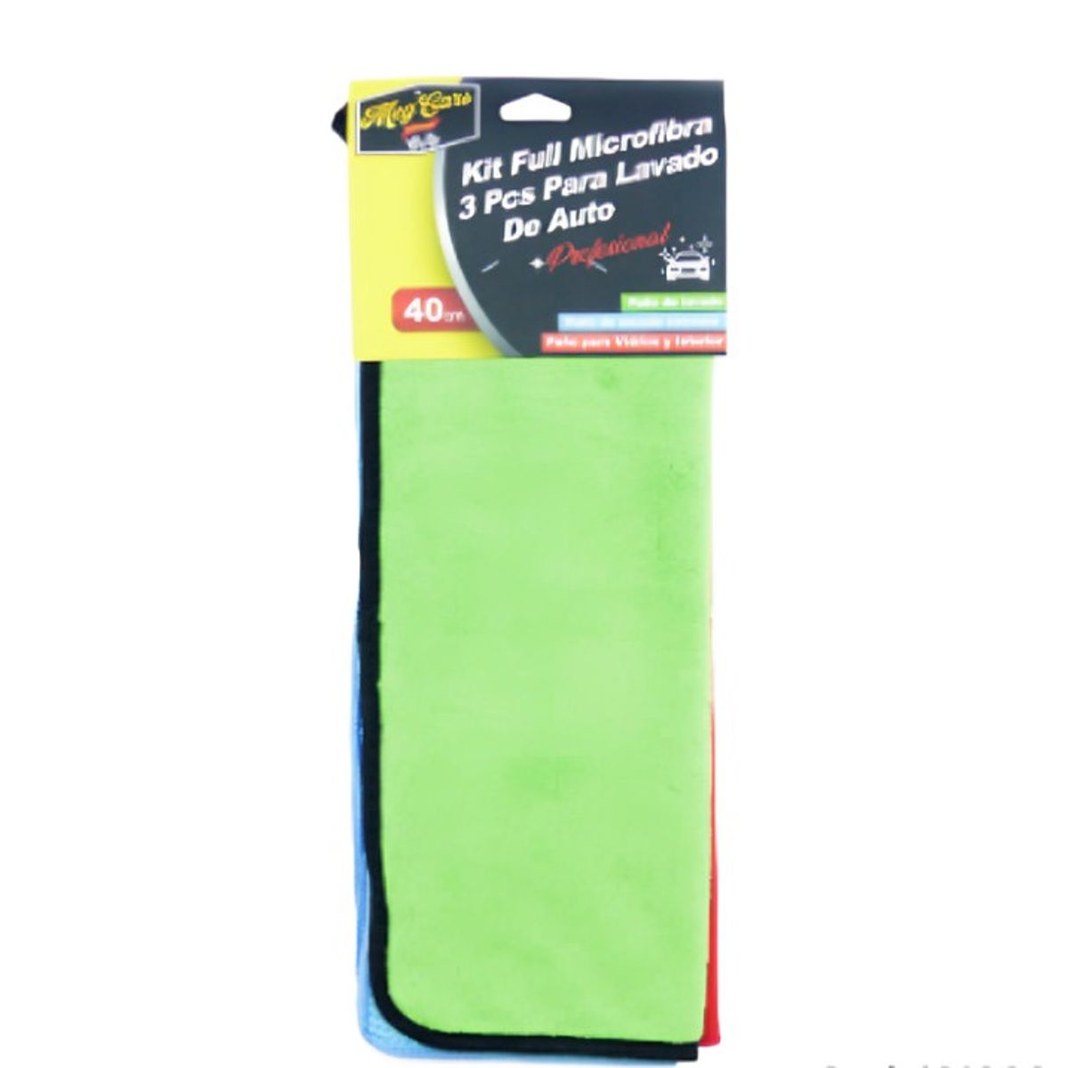GENERICO - Paños Microfibra 3 PCS 40CM LAVADO AUTO
