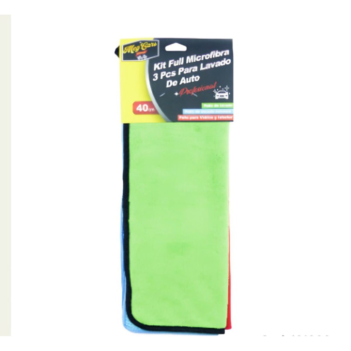 GENERICO - Paños Microfibra 3 PCS 40CM LAVADO AUTO