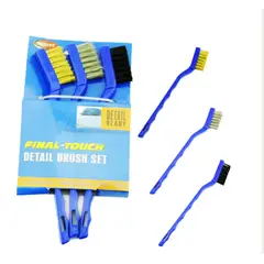 GENERICO - CEPILLO SET X 3 PCS LIMPIA MOTOR COMPATIBLE PARA AUTO Y MOTOS