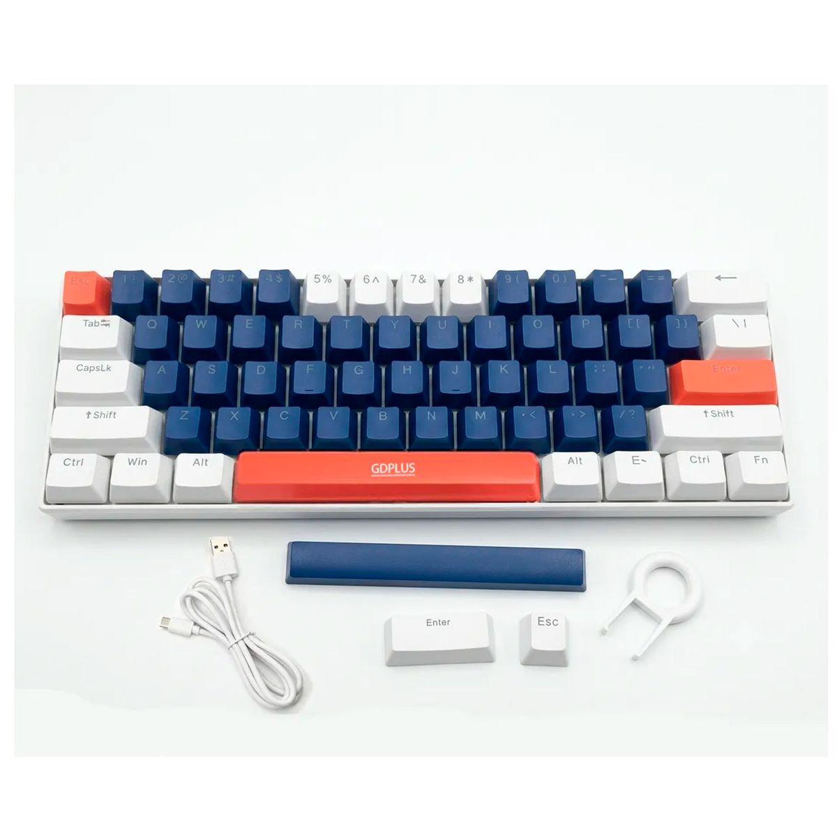 ESHOPANGIE - Teclado Mecanico Gamer 60% Rgb Español Hot-swap T60 Usb-c