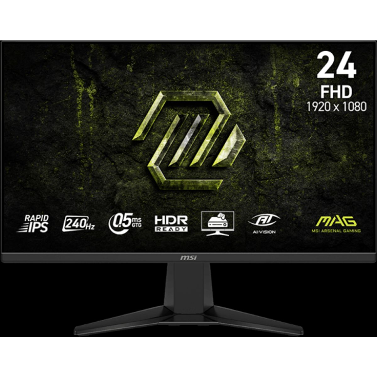 MSI - MONITOR MSI GAMER 24"  MAG 245F X24 240Hz 0.5MS FREESYNC PREMIUM HDR READY FULLHD