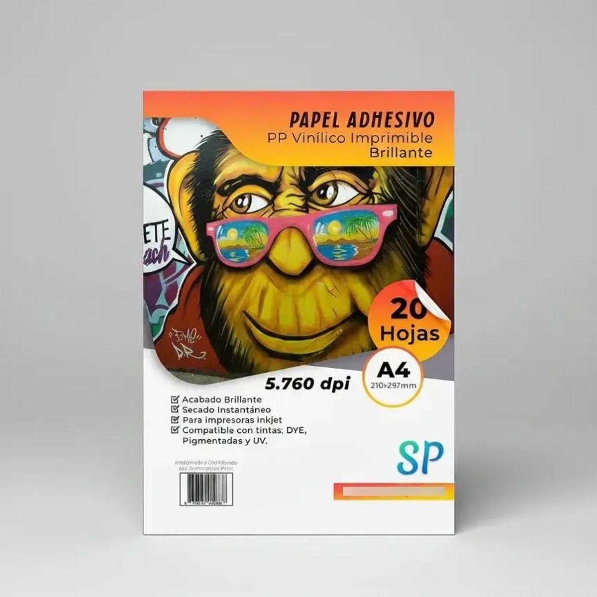 GENERICO - Adhesivo Imprimible Pp Vinilico Brillante A4 X 20 Hojas
