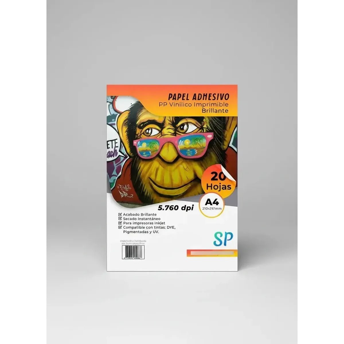 GENERICO - Adhesivo Imprimible Pp Vinilico Brillante A4 X 20 Hojas