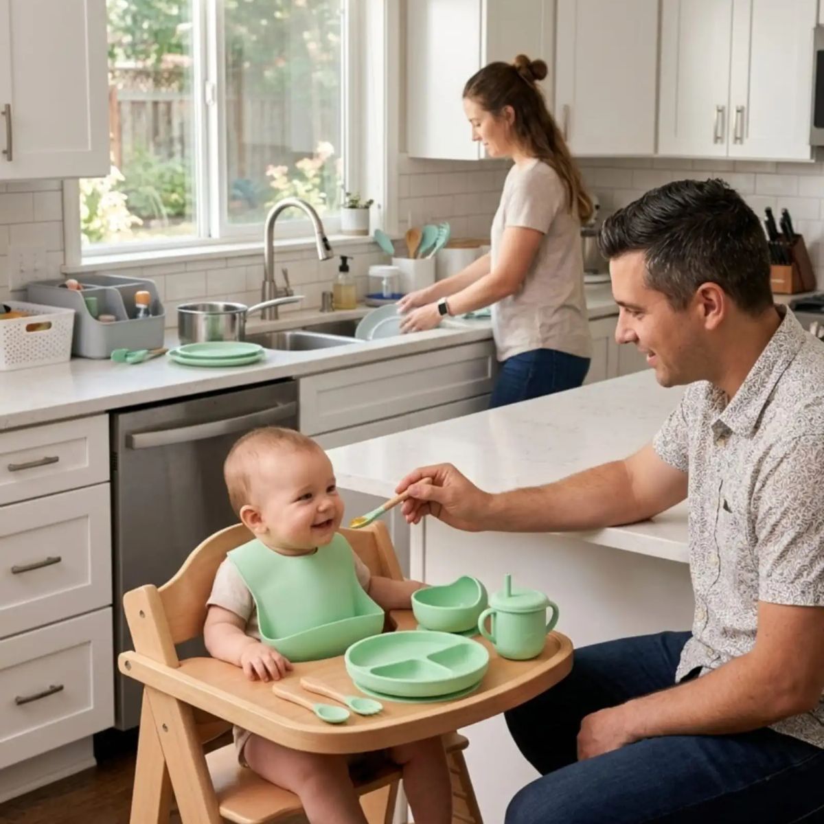 GENERICO - Set De Alimentación De Silicona Con Tapa Para Bebé Libre BPA 10 piezas