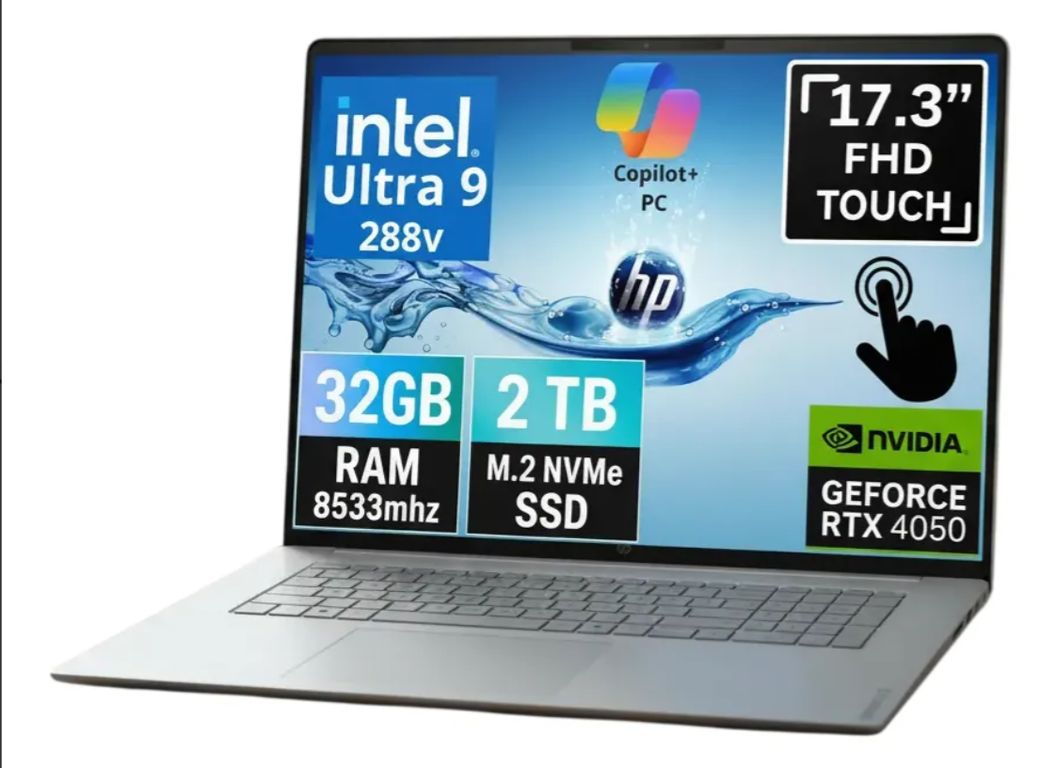 HP NOTEBOOK GAMER NEW OMNIBOOK 7 2026 17.3" TACTIL FHD INTEL ULTRA 9 288V 2TB 32GB RTX 4050
