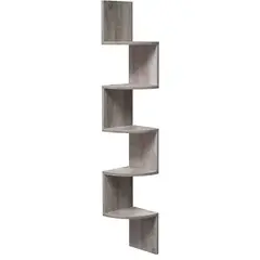 SPACEZAT - Mueble Estante Esquinero ZigZag Gris Vedby