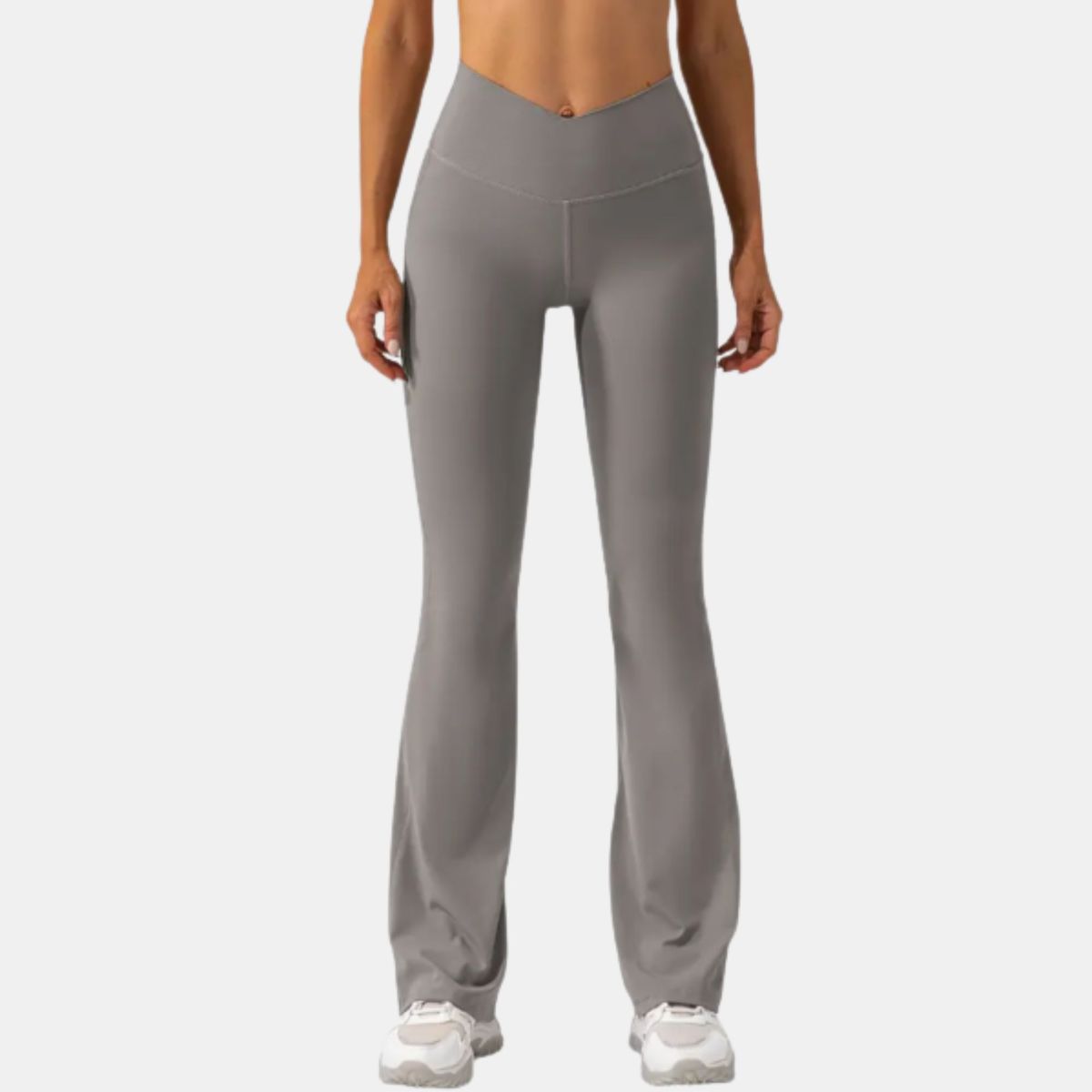 LIKE SHOP - Calza Larga Deportiva Tiro Extra Alto Flare Interior Frisado 7048