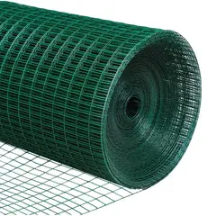 GENERICO - Malla Soldada Plastificada color Verde 12 Alto 90cm X Largo 3mts