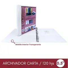 GENERICO - Archivador Presentación carta 3 aros ½ pulgada