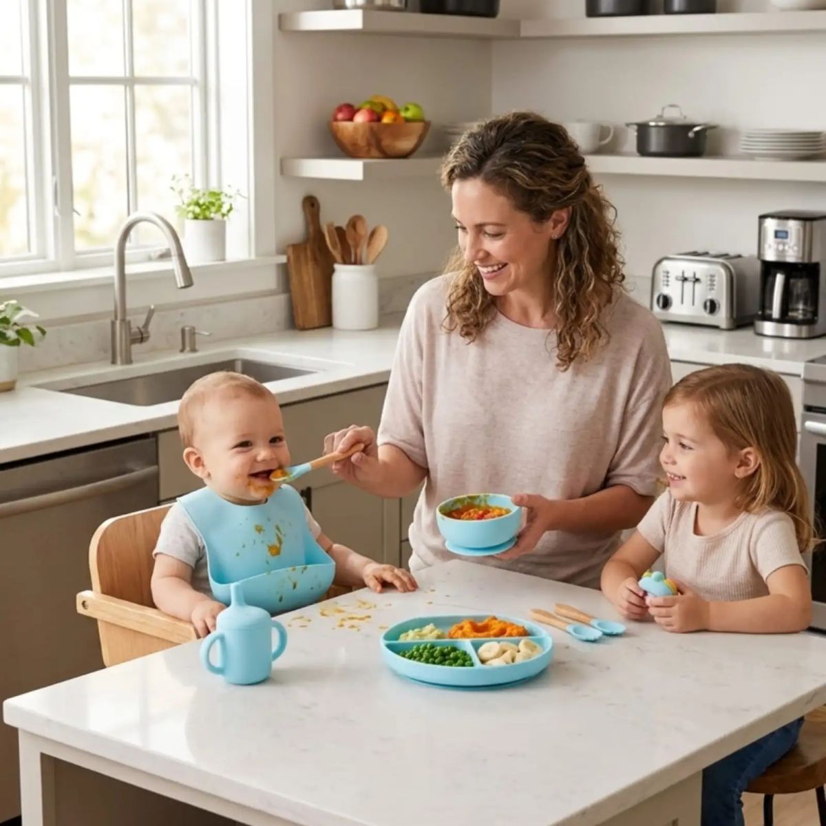 GENERICO - Set De Alimentación De Silicona Para Bebé 6 piezas