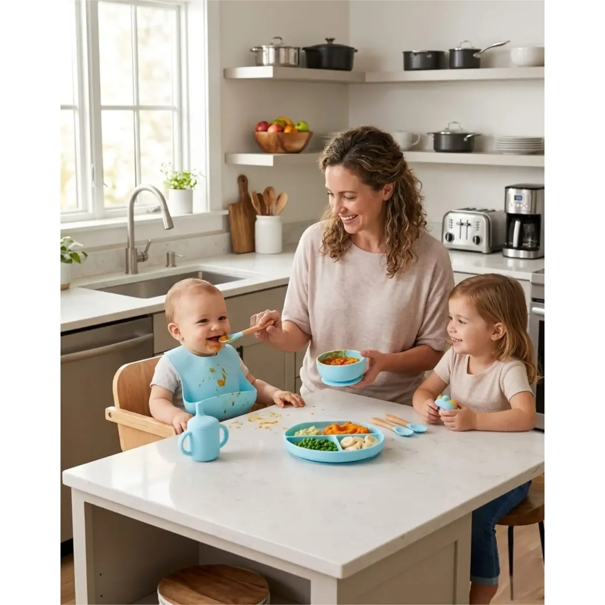 GENERICO - Set De Alimentación De Silicona Para Bebé 6 piezas