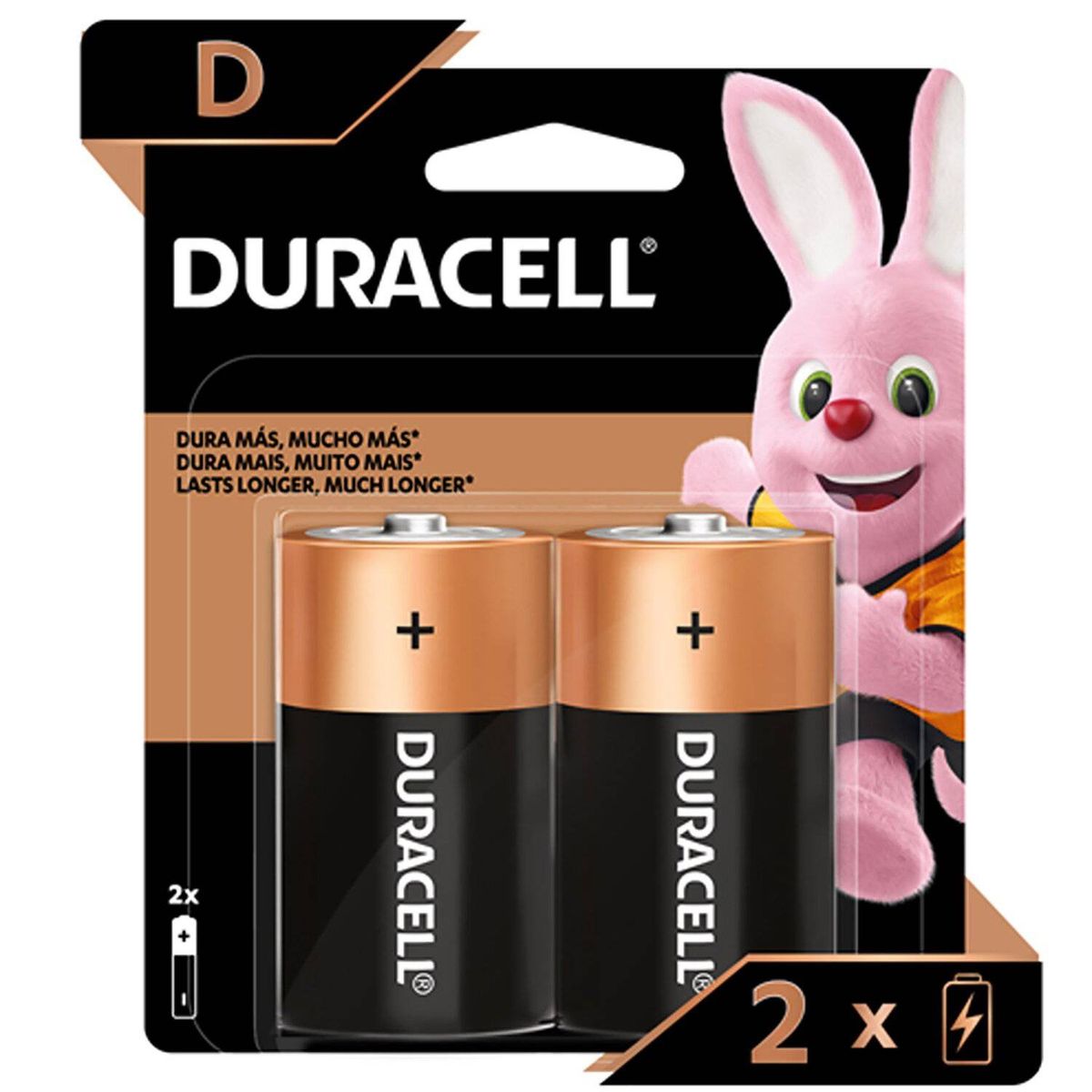 DURACELL - Pack 2 Pilas Duracell D Alcalina