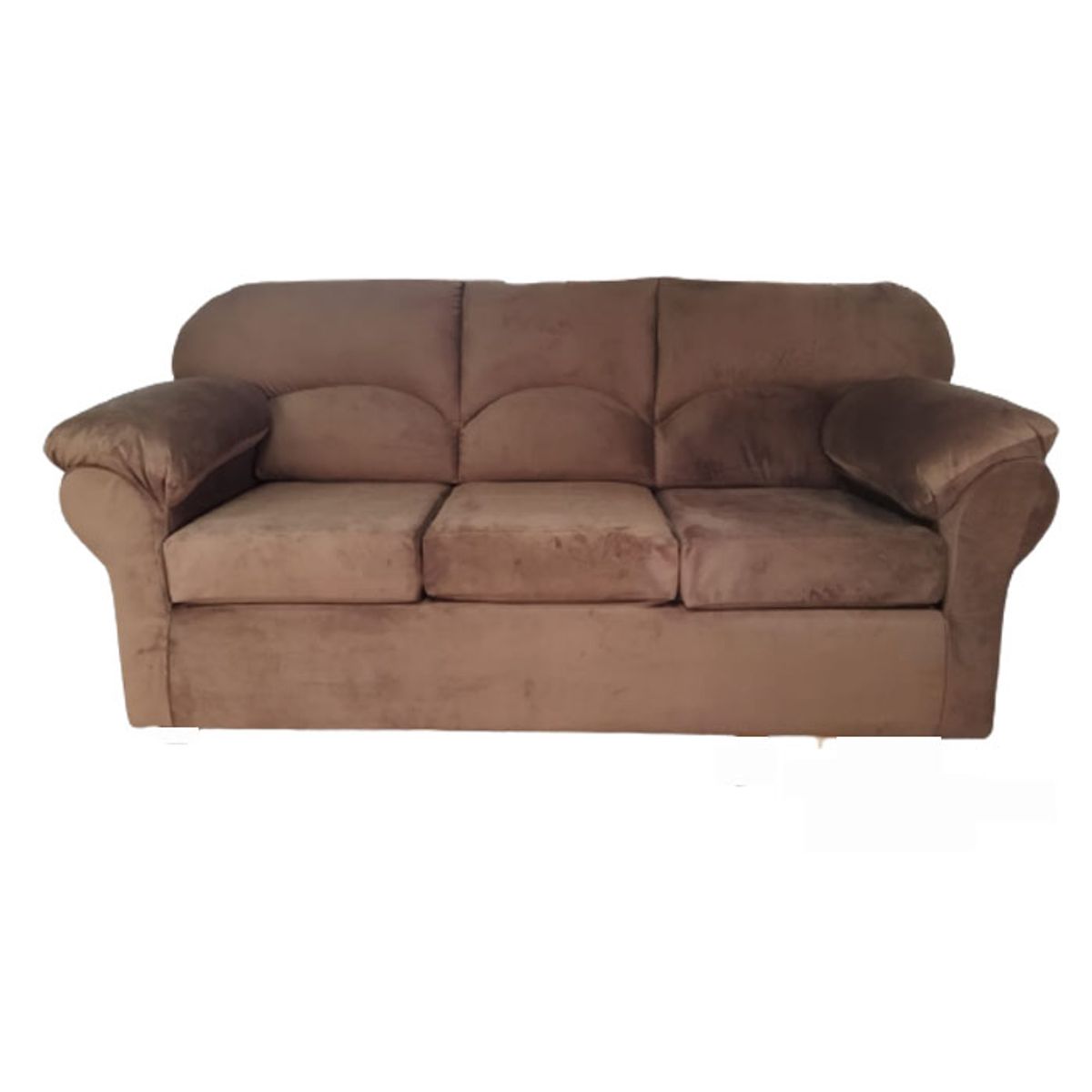 MUEBLERIA LATINA - ML SOFA FELPA 3 CUERPOS DECO ROJO