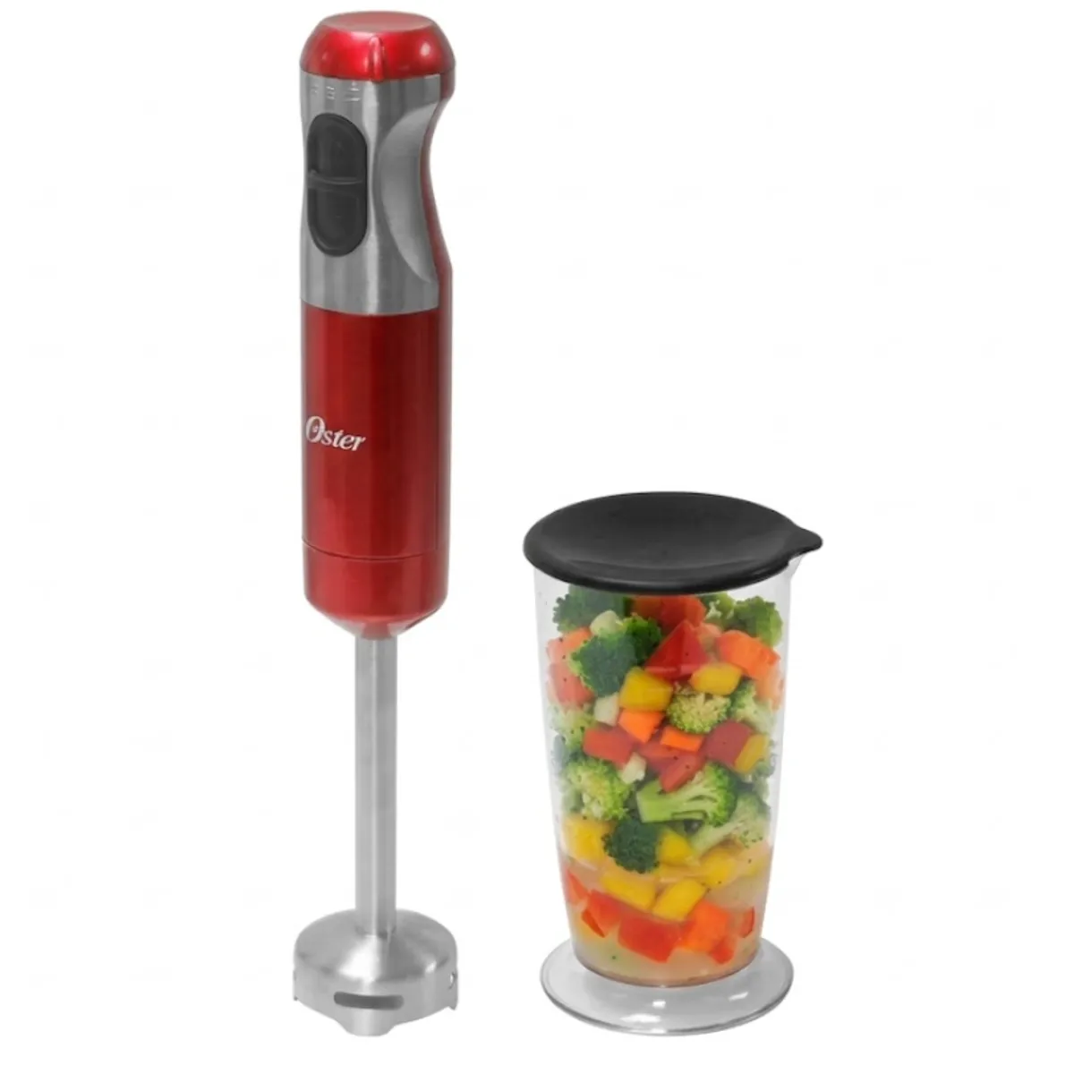 OSTER - Batidora De Inmersión Oster® Roja Con Cuchilla Quad