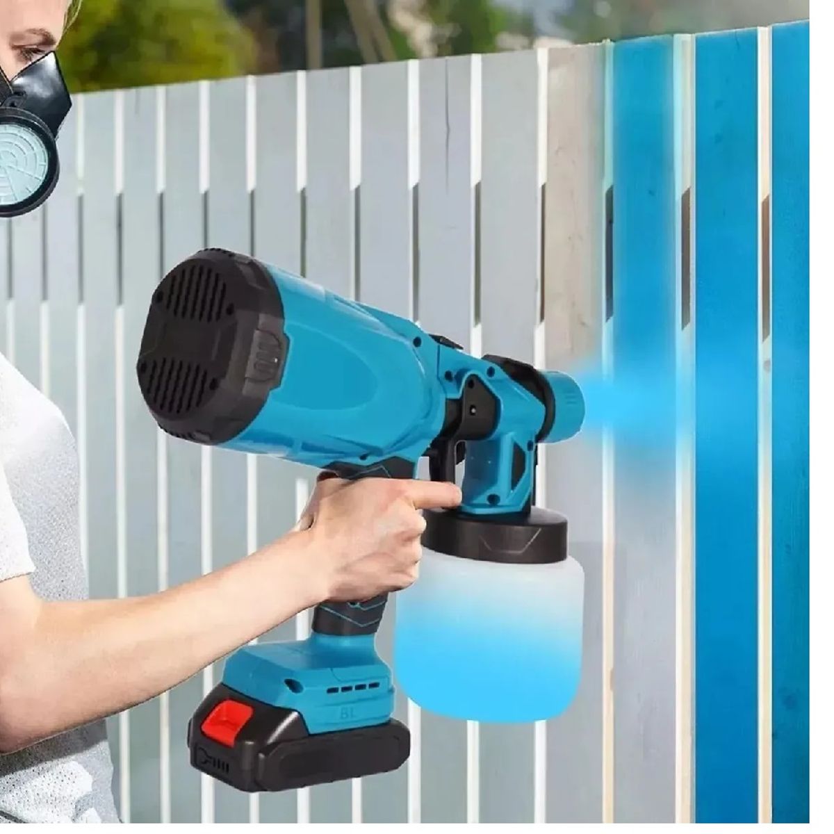 MOVI - Pistola de Pintar a Batería con 2 Baterías y Cargador Spray Pintura y Barniz