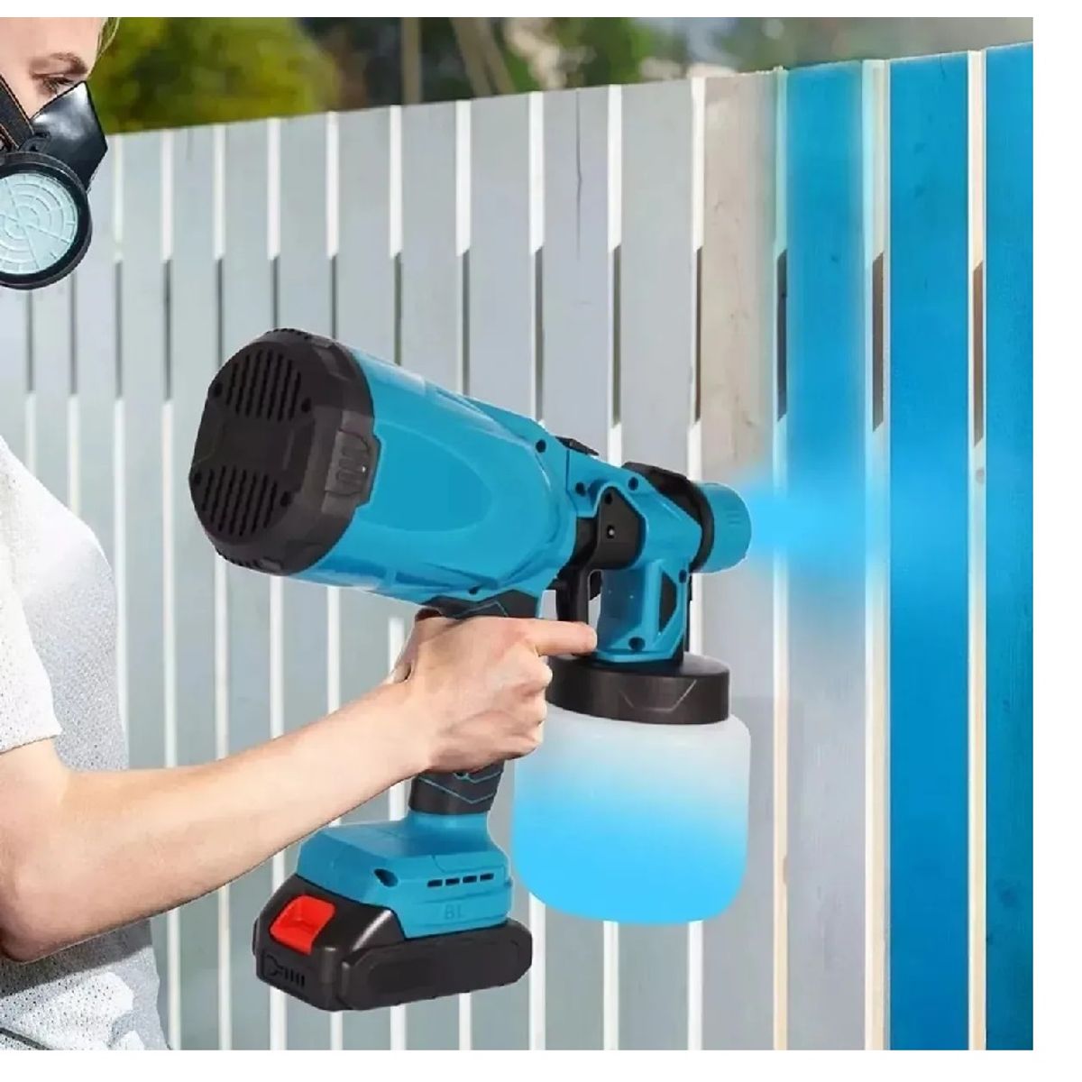 MOVI - Pistola de Pintar a Batería con 2 Baterías y Cargador Spray Pintura y Barniz