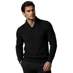 LOOK SHOP - Sweater Hombre Lana. Chaleco Cuello V Tejido Calidad Premium 7262