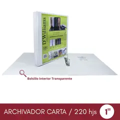 GENERICO - Archivador Presentación carta 2 aros 1 pulgada