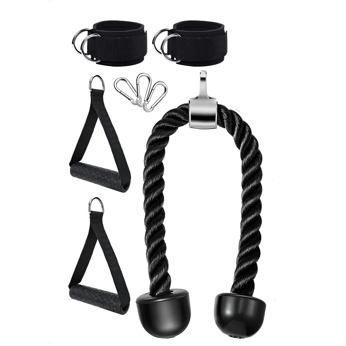 GENERICO - Set 8 Accesorios Para Gimnasio Polea Cuerdas Entrenamientos BELUG