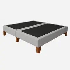 GENERICO - Base De Cama 2 Plazas Gris Claro
