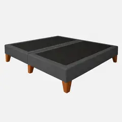 GENERICO - Base De Cama 2 Plazas Gris Oscuro