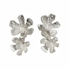 LUX JOYAS - AROS ALEACIÓN FLOR X2