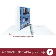 GENERICO - Archivador Presentación carta 3 aros 1 pulgada