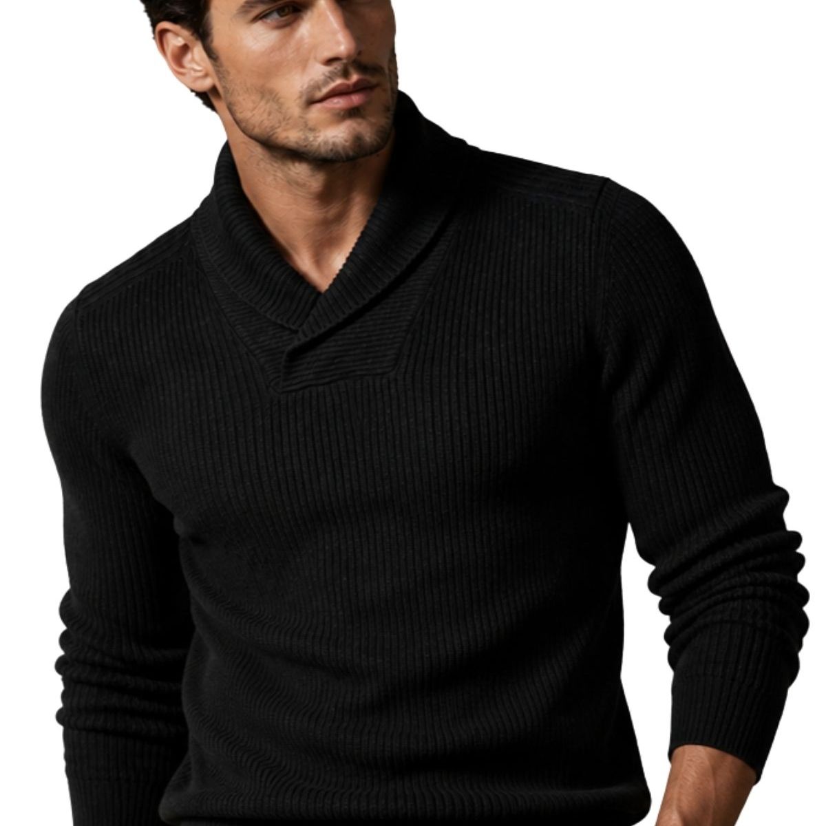 LIKE SHOP - Sweater Hombre Lana. Chaleco Cuello V Tejido Calidad Premium 7262