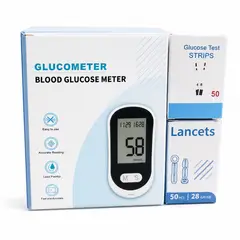 DOPA - Glucómetro Digital Portátil Con 50 Tiras Reactivas Y 50 Lanc
