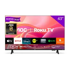 AOC - Smart Tv 43s5155 Fhd Led 43 Roku Negro 220v