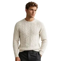 LOOK SHOP - Sweater Hombre Chaleco Lana. Diseño Trenzado Invierno 7261