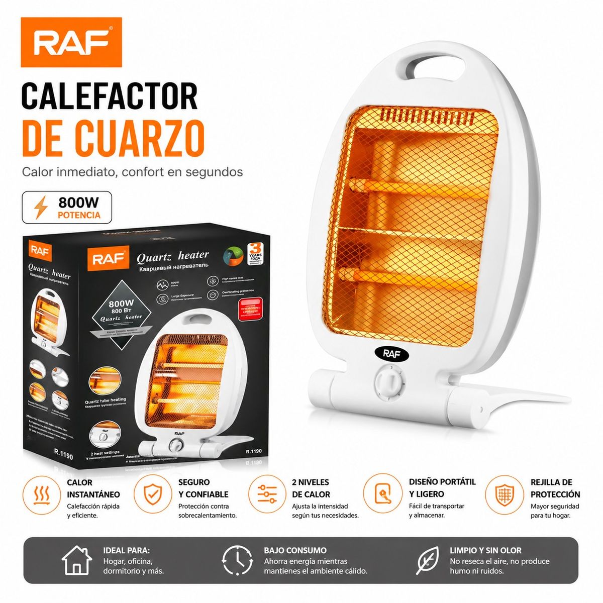 GENERICO - Calentador Calefactor Eléctrico Portati